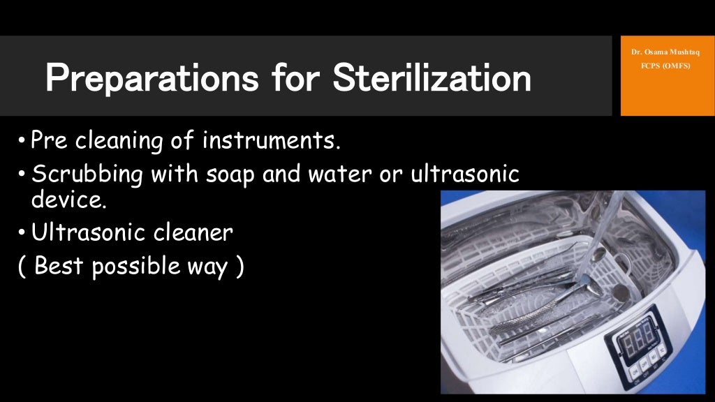 Disinfection and sterilization In Dentistry