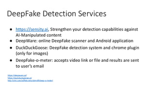 Deepware AI against disinformation and why it is not enough | PDF