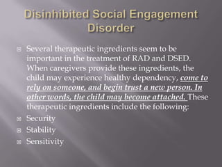 Disinhibited social engagement disorder DFS Training | PPTX