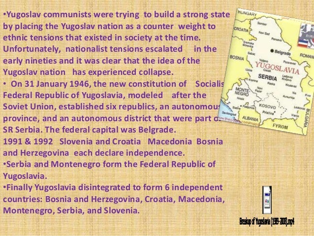 conflict mechanisms resolution of 7 Disintegration yugoslavia of