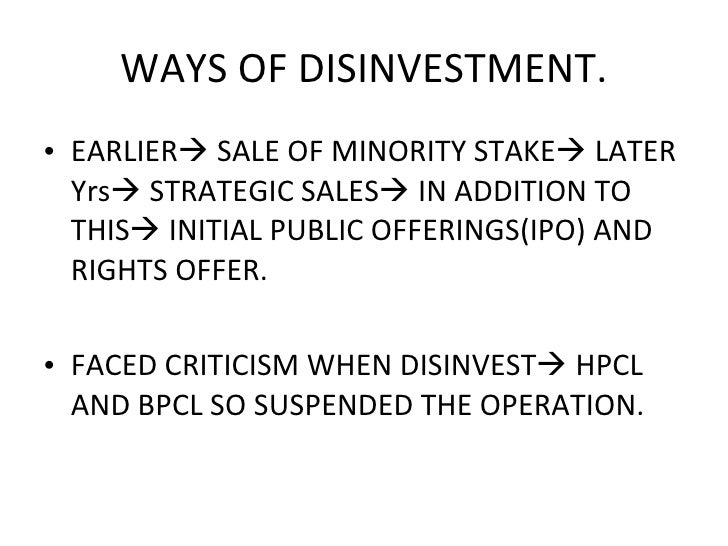 Minority disinvestment