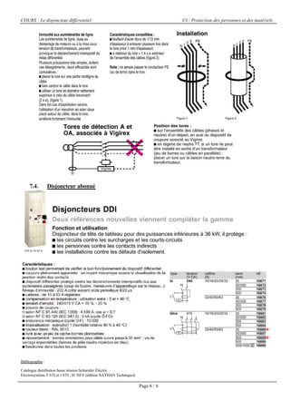 COURS : Le disjoncteur différentiel CI : Protection des personnes et des matériels
Page 6 / 6
7.4. Disjoncteur abonné
Bibliographie :
Catalogue distribution basse tension Schneider Electric
Electrosystème T STI et 1 STI : H. NEY (édition NATHAN Technique))
 