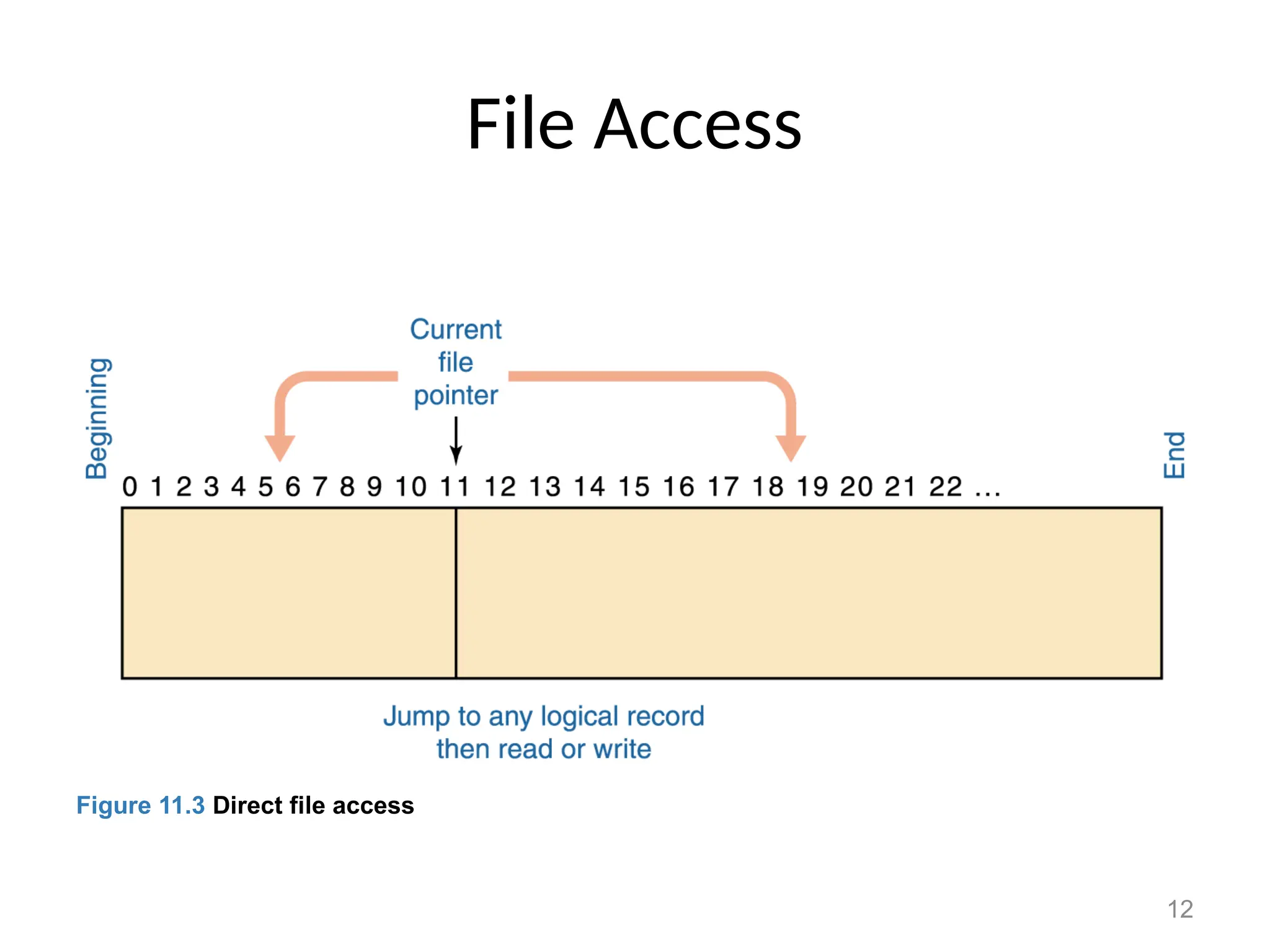 12
File Access
Figure 11.3 Direct file access
 