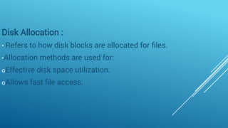 Disk allocation methods | PDF