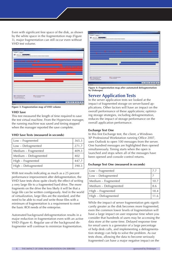 The Impact of Disk Fragmentation On Servers