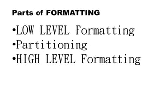 Disk formatting | PPT