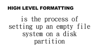 Disk formatting | PPT