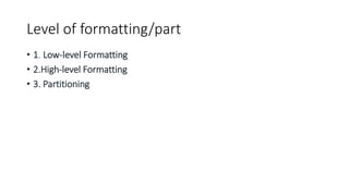 Disk Formatting operating system ppt presentation | PPT