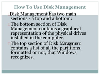 Disk management | PPTX