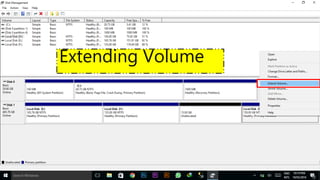 Extending Volume
 