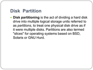 Disk management server | PPTX
