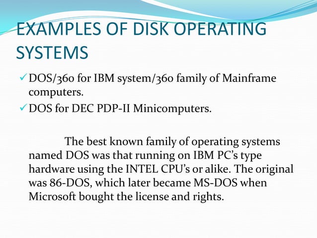 Disk operating system | PPTX