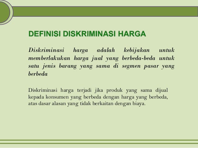 Diskriminasi Harga