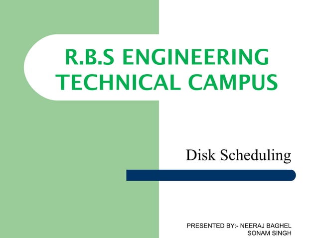 Disk scheduling | PPT