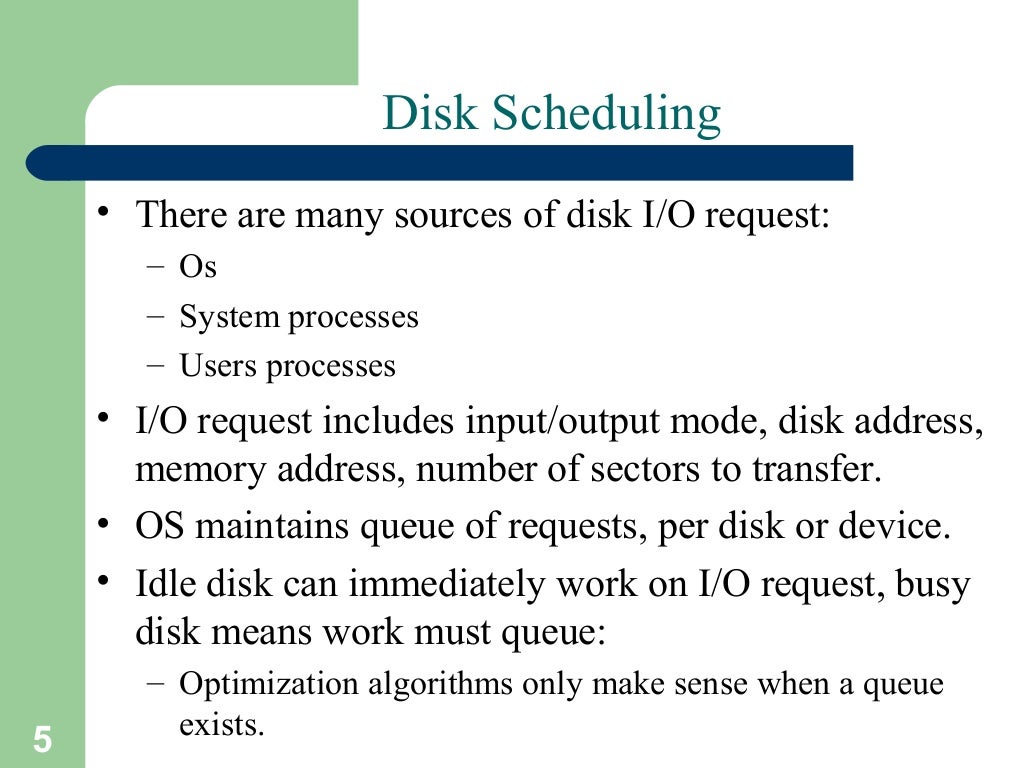 Disk scheduling