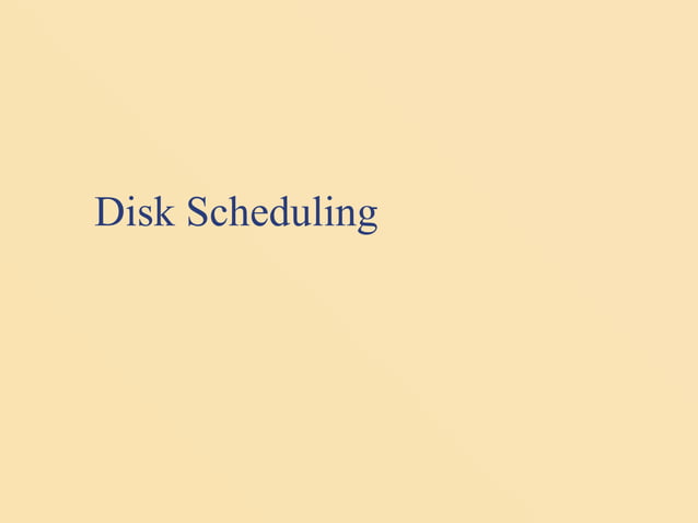 Disk scheduling | PPT