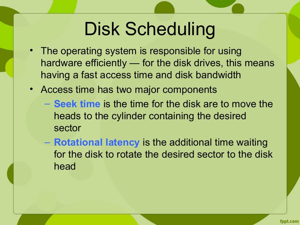 Disk scheduling