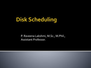 Disk scheduling | PPTX