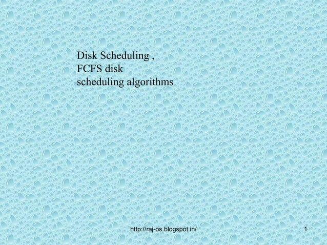 Disk scheduling.49