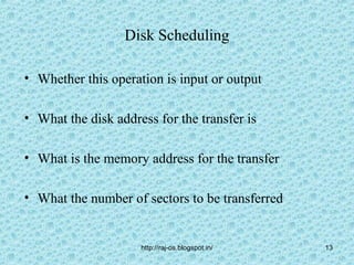 Disk scheduling.49