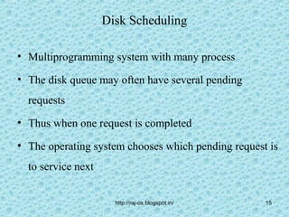 Disk scheduling.49