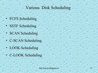 Disk scheduling.49