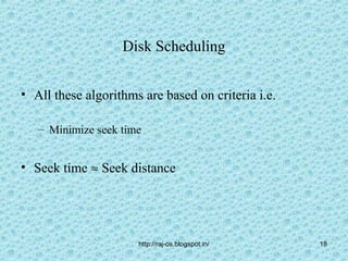 Disk scheduling.49