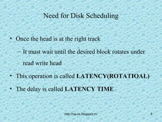 Disk scheduling.49