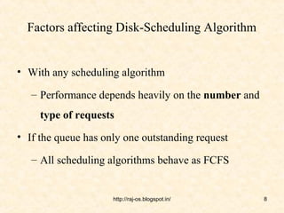 Disk scheduling algorithm.52