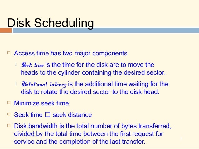 Disk scheduling algorithms