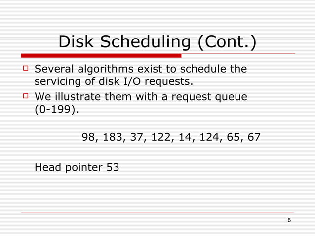 Disk scheduling | PPT