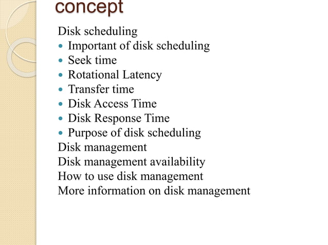 Disk scheduling & Disk management | PPTX