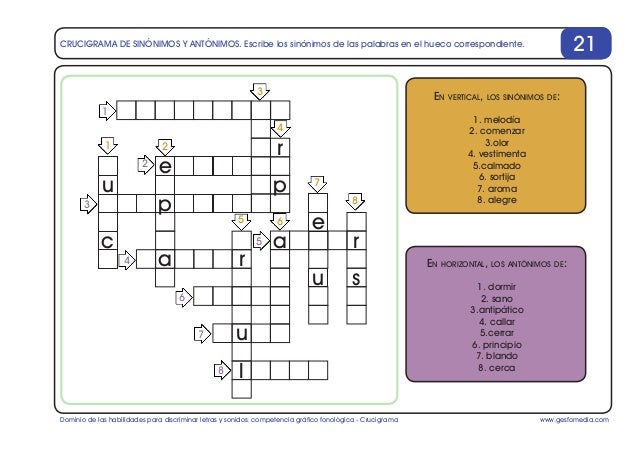 Vago sinonimo crucigrama