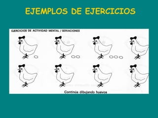 EJEMPLOS DE EJERCICIOS
 