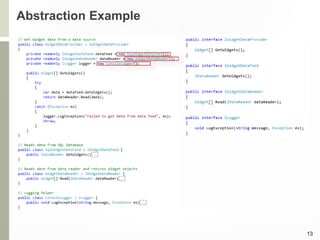 Abstraction Example
13
 