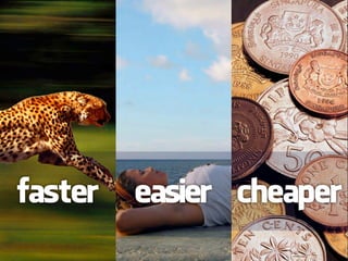 faster   easier cheaper
 