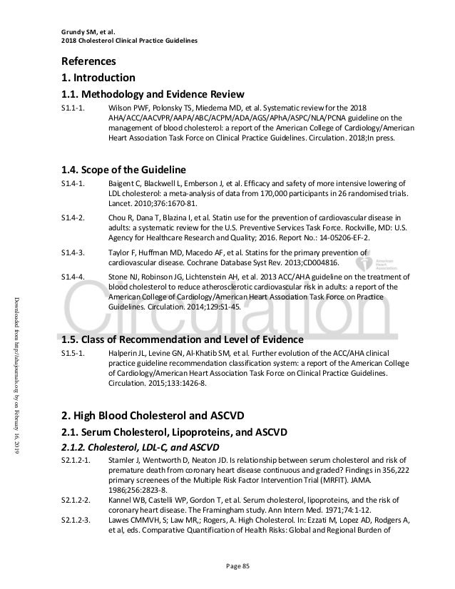 ACC/AHA lipid guidelines 2018