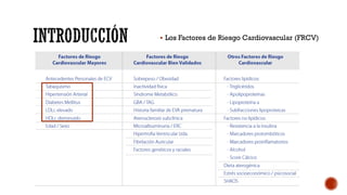 § Los Factores de Riesgo Cardiovascular (FRCV)
 