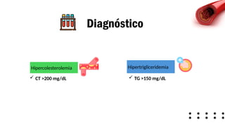 DISLIPIDEMIA.es una elevada concentración de lípidos en la sangre, esto ...