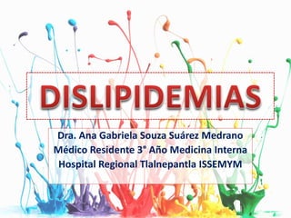 Dra. Ana Gabriela Souza Suárez Medrano
Médico Residente 3° Año Medicina Interna
Hospital Regional Tlalnepantla ISSEMYM
 