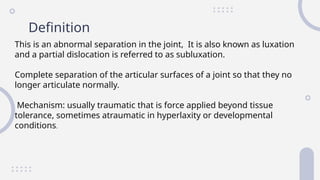 Hyperlaxator DISLOCATIONS, subluxation and management.pptx