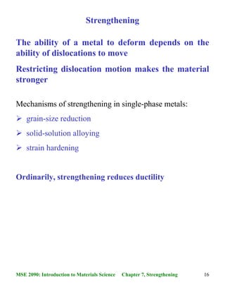 Dislocations and strengthening mechanisms | PDF