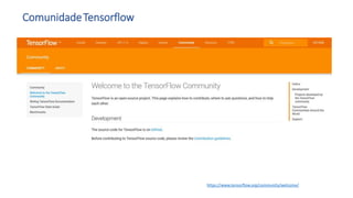 https://www.tensorflow.org/community/welcome/
ComunidadeTensorflow
 