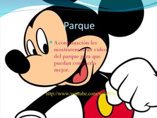 Acontinuación les mostraremos un video del parque para que puedan conocerlo mejor. http://www.youtube.com/watch?v=_wmdCeFUQH4   