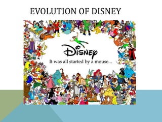 EVOLUTION OF DISNEY
 
