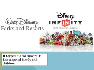 It targets its consumers. It
has targeted family and
children
 