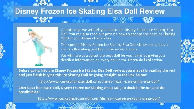 skating elsa doll