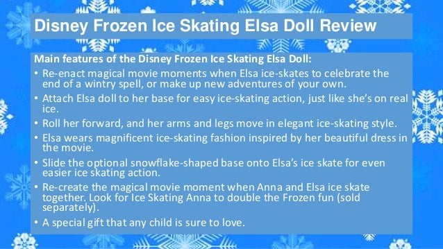 skating elsa doll