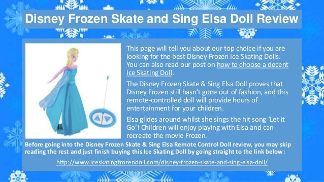 frozen skate and sing elsa