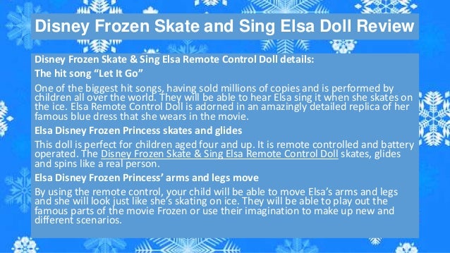 frozen skate and sing elsa